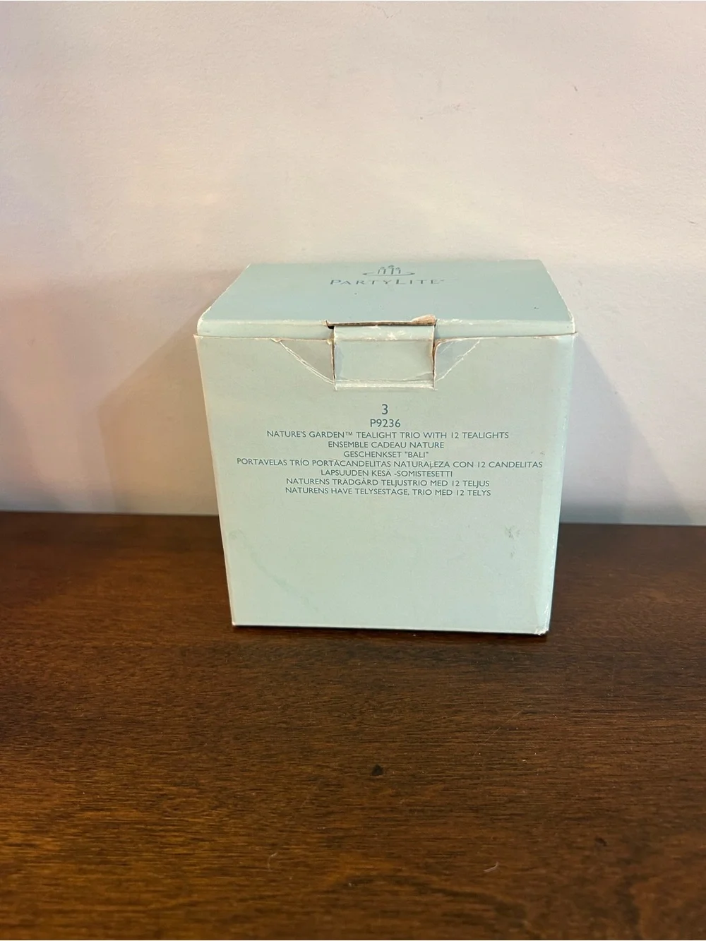 Partylite Nature's Garden Tealight Candle Holder Set of 3 Open In Box Never Used